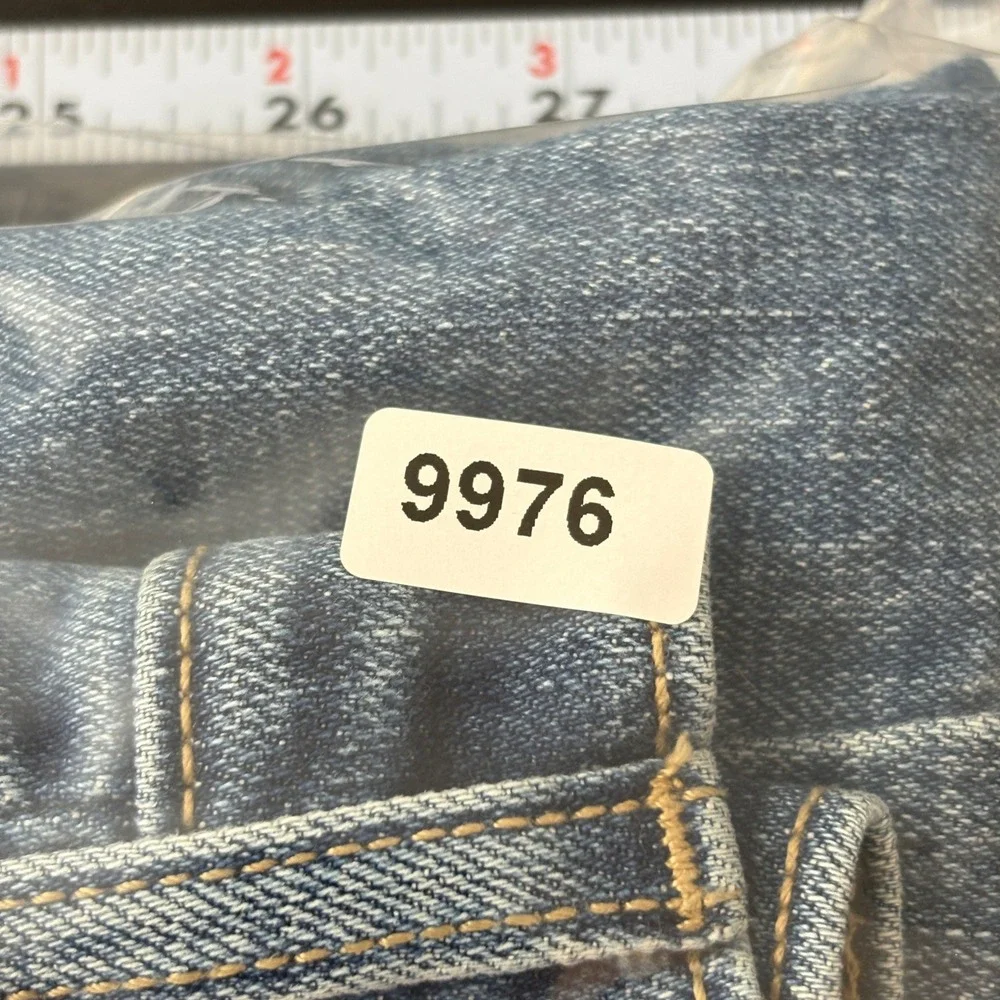 Old Navy Womens Barrel Leg Jeans Size 12 Blue High Rise Seam Detail Denim